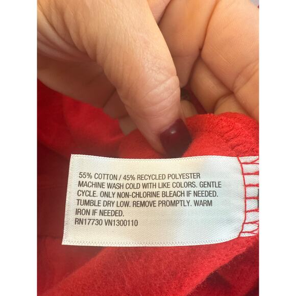 Wondershop Red Merry & Bright Crew Neck Oversized Sweatshirt 2x - Picture 4 of 6